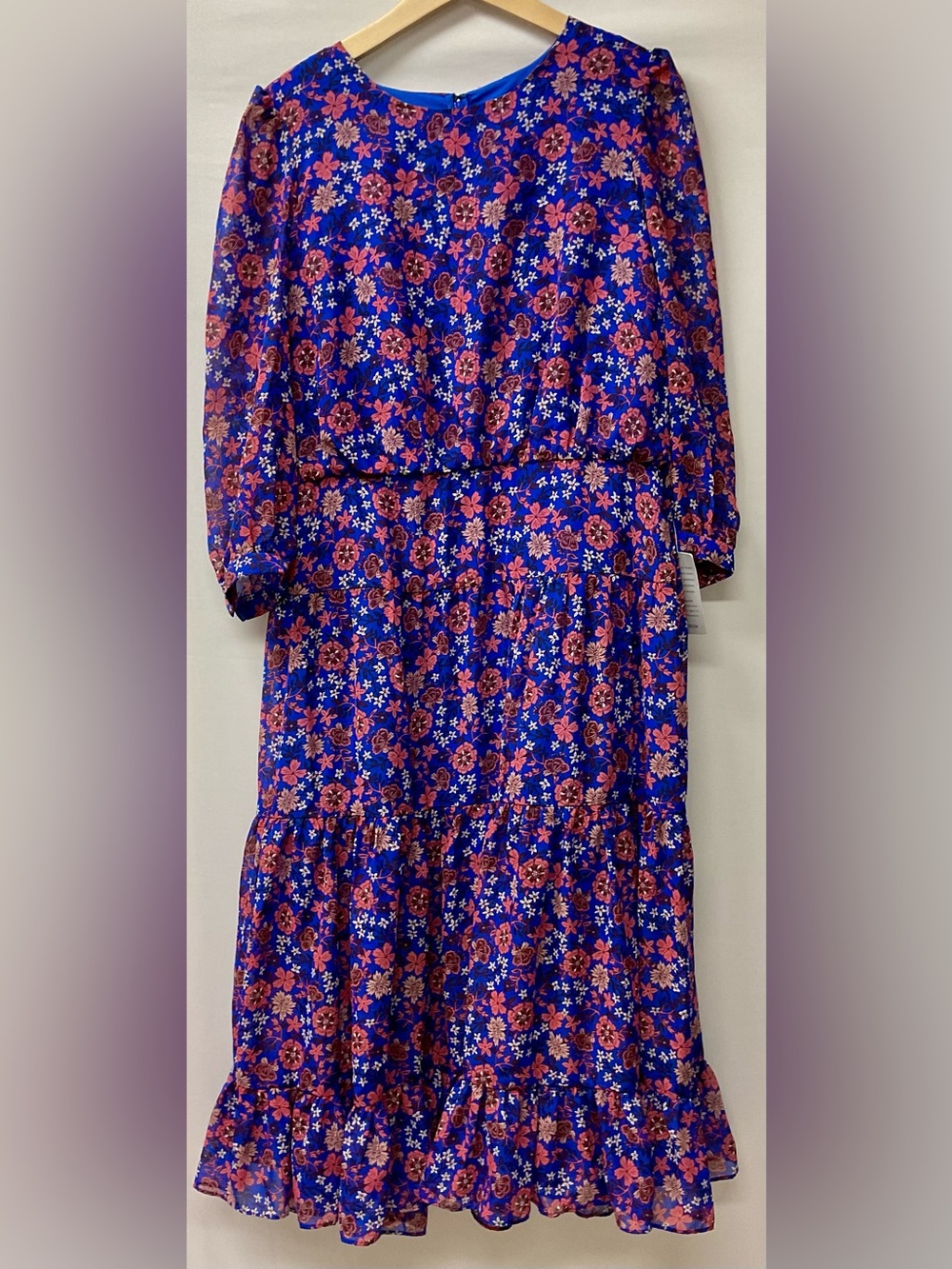 Brand New-Chelsea28 Floral Tiered Ruffle Chiffon Dress